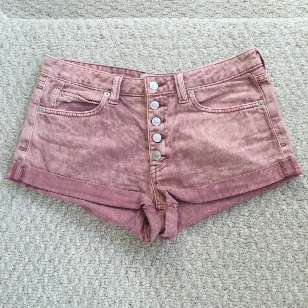 We The Free pink denim shorts